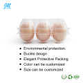 Plastic blister egg tray container with 6 holes